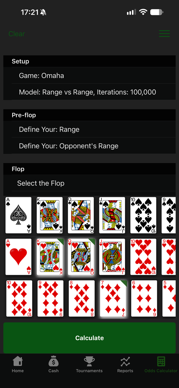 Selecting the flop